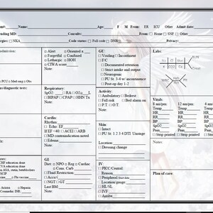 Nurse&#39;s Report Sheet - anime background