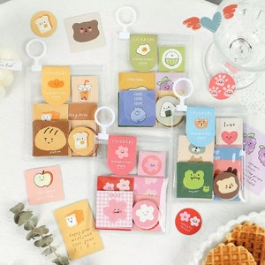 Kawaii 40 unidades/pacote série de história de expressão bonito, adesivos decorativos de diário, etiqueta de scrapbooking, adesivos de álbum de papelaria diário
