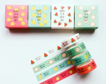 Vers Fruit dag zomer stijl Washi Tape, Masking Tape, watermeloen, ananas, Scrapbooking, Planner, dagboek, kaarten, voorraden