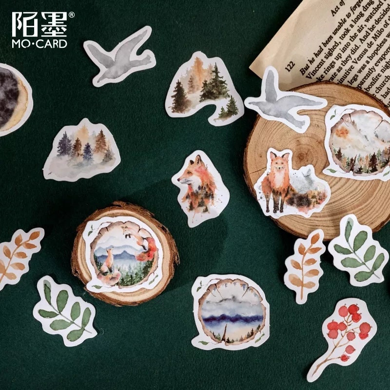 Fox Stickers - 46pcs per Box - Etsy