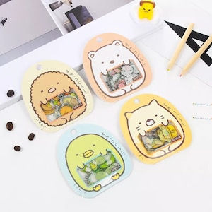 Kawaii Sumikko Gurashi Animal Stickers -Set of 50, Molang animal stickers, planner, Kids Gift, clear stickers, flake stickers