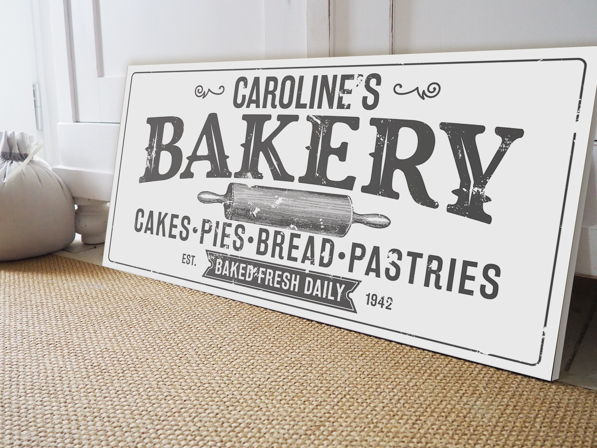 Custom Bakery Sign for Kitchen Decor Personalized Vintage Etsy