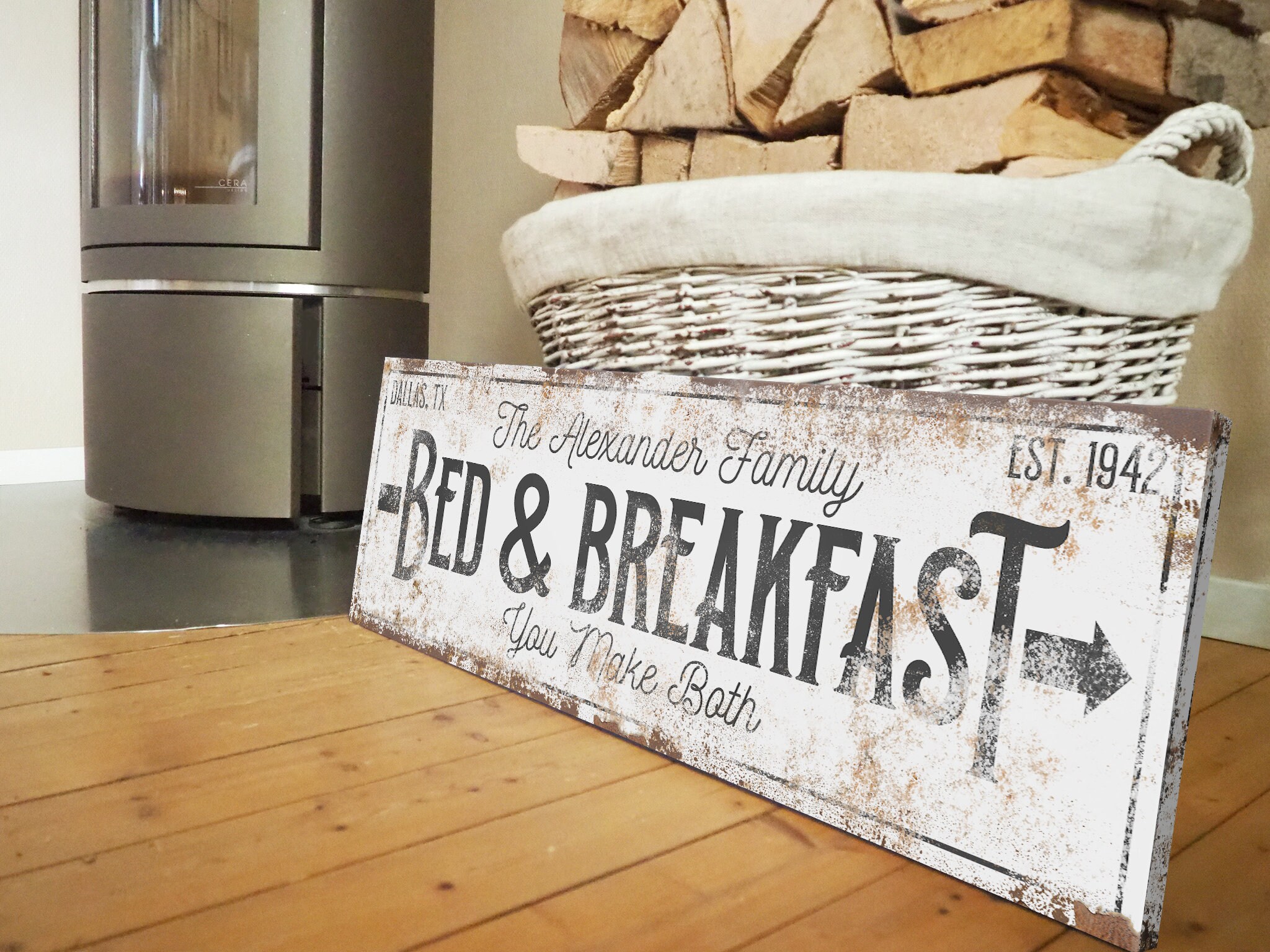 Bed and Breakfast Sign Custom Kitchen Decor Custom Pantry Etsy
