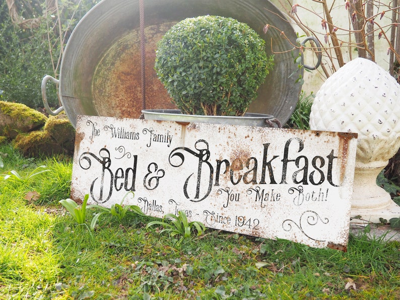 Rustic Bed and Breakfast You Make Both Sign for Living Room | Etsy