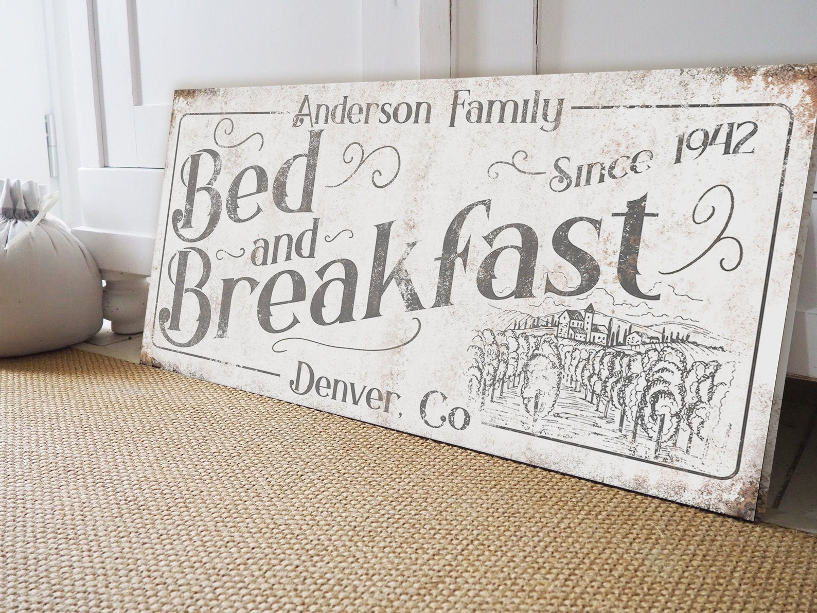 Custom Bed and Breakfast Sign Bedroom Sign AirBNB Decor Inn Etsy