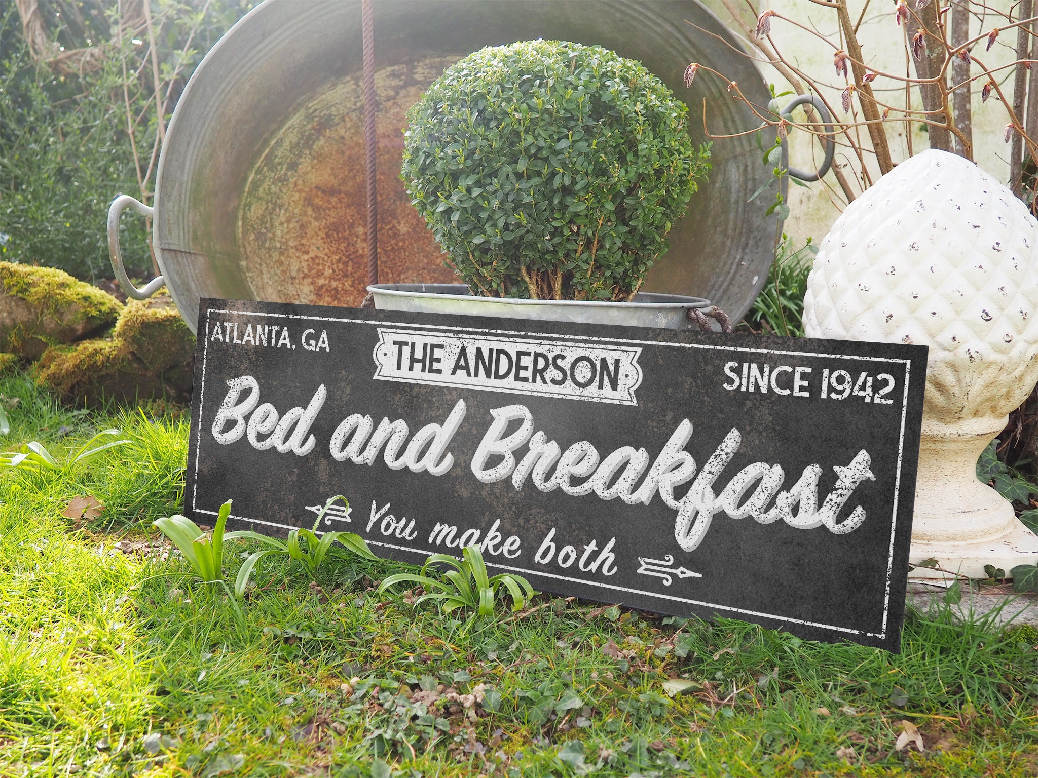 Custom Bed & Breakfast Name Sign Custom Vintage Farmhouse Etsy