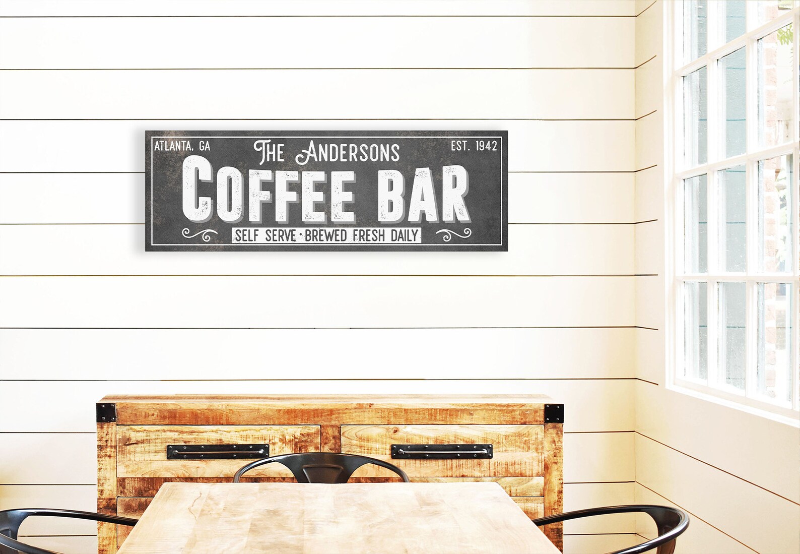 Coffee Bar Sign for Coffee Station Signs Rustic Kitchen Decor Etsy