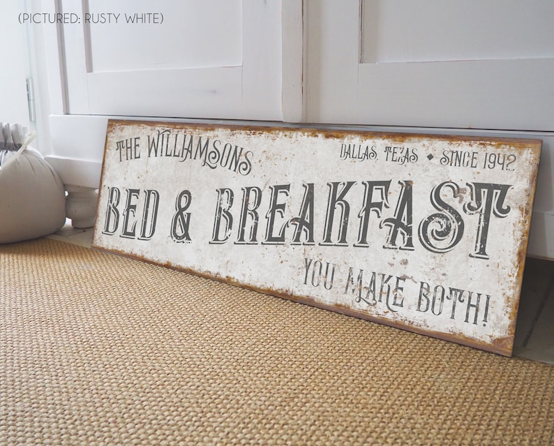 Custom Bed and Breakfast Sign Personalized Home Decor Gift - Etsy