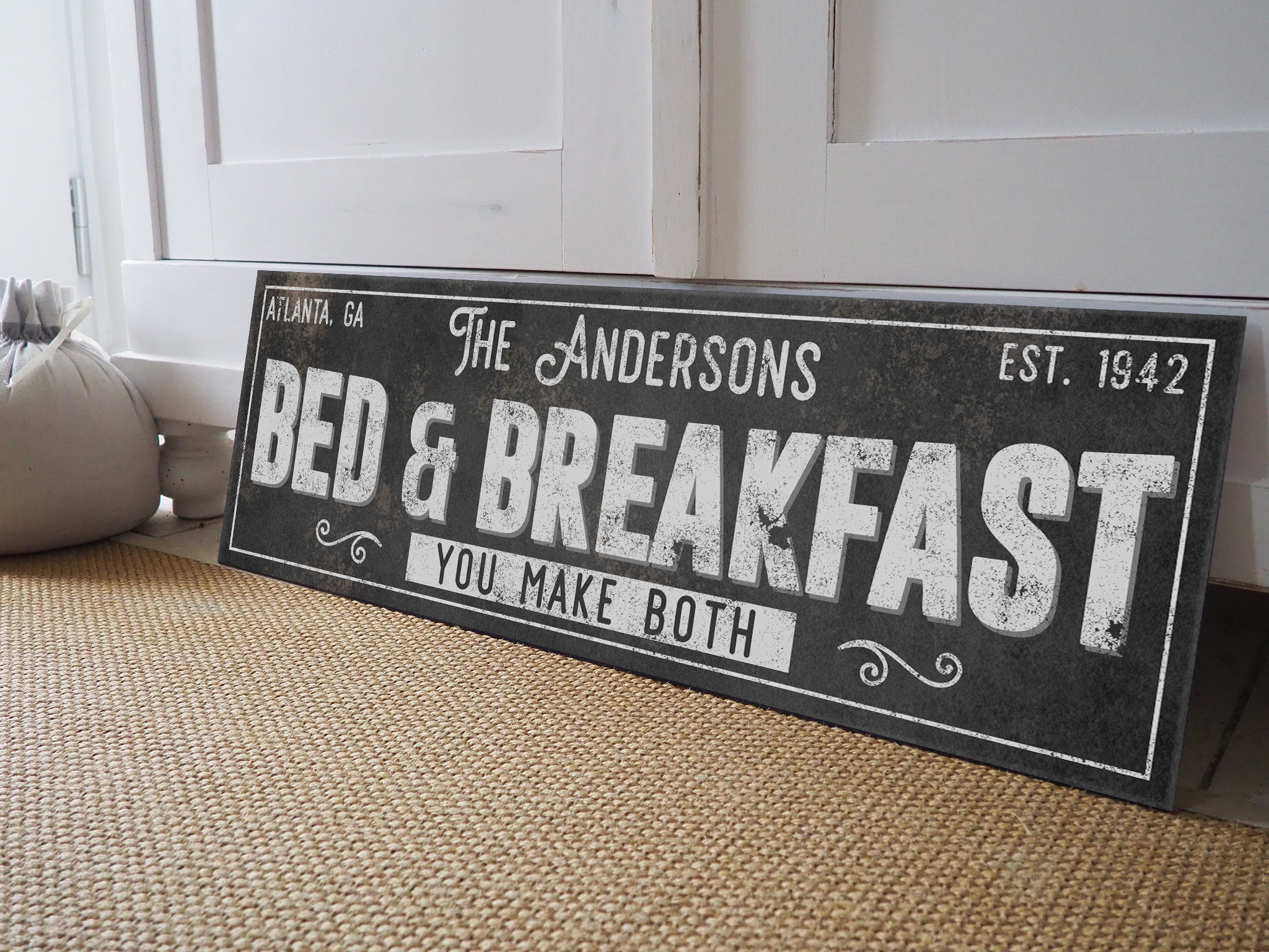 Bed and Breakfast Sign Farmhouse Wall Decor Custom Pantry Sign Rustic Wall Decor Farmhouse Sign Family Name Sign Custom Kitchen Decor