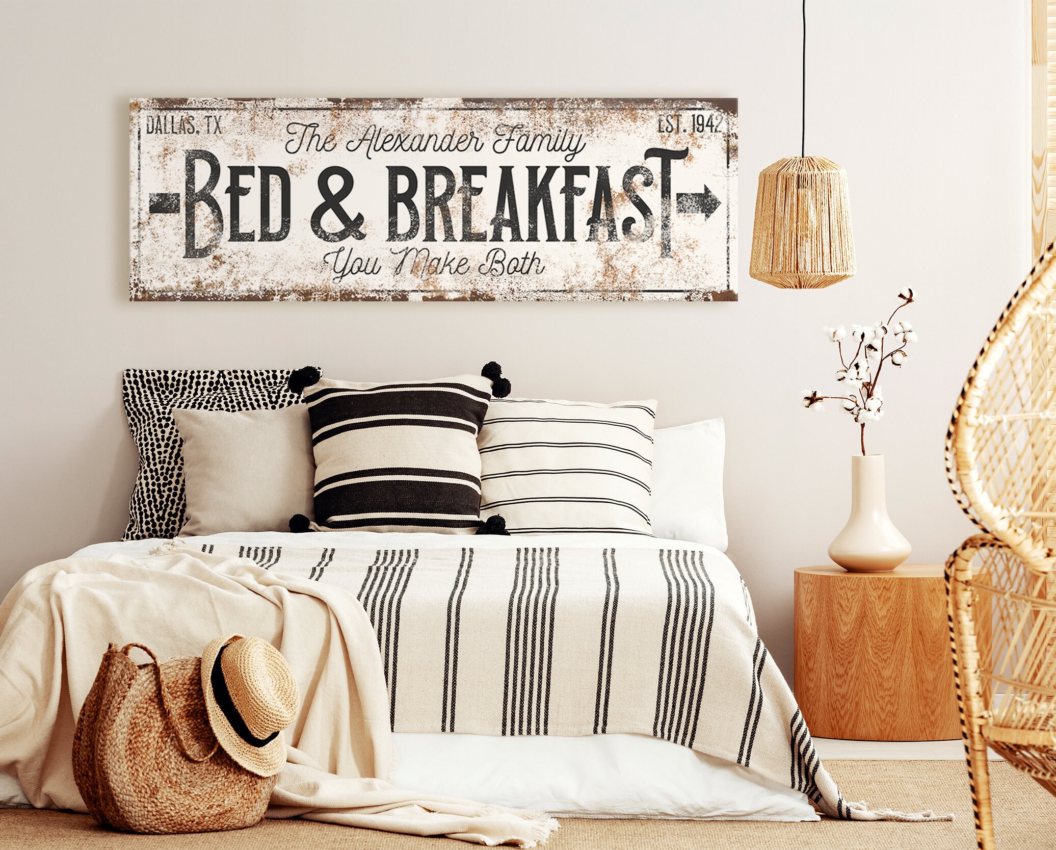 Bed and Breakfast Sign Custom Kitchen Decor Custom Pantry Etsy