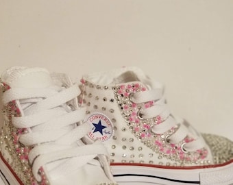 Girls Custom Converse Bling High Top Sneakers Any Color