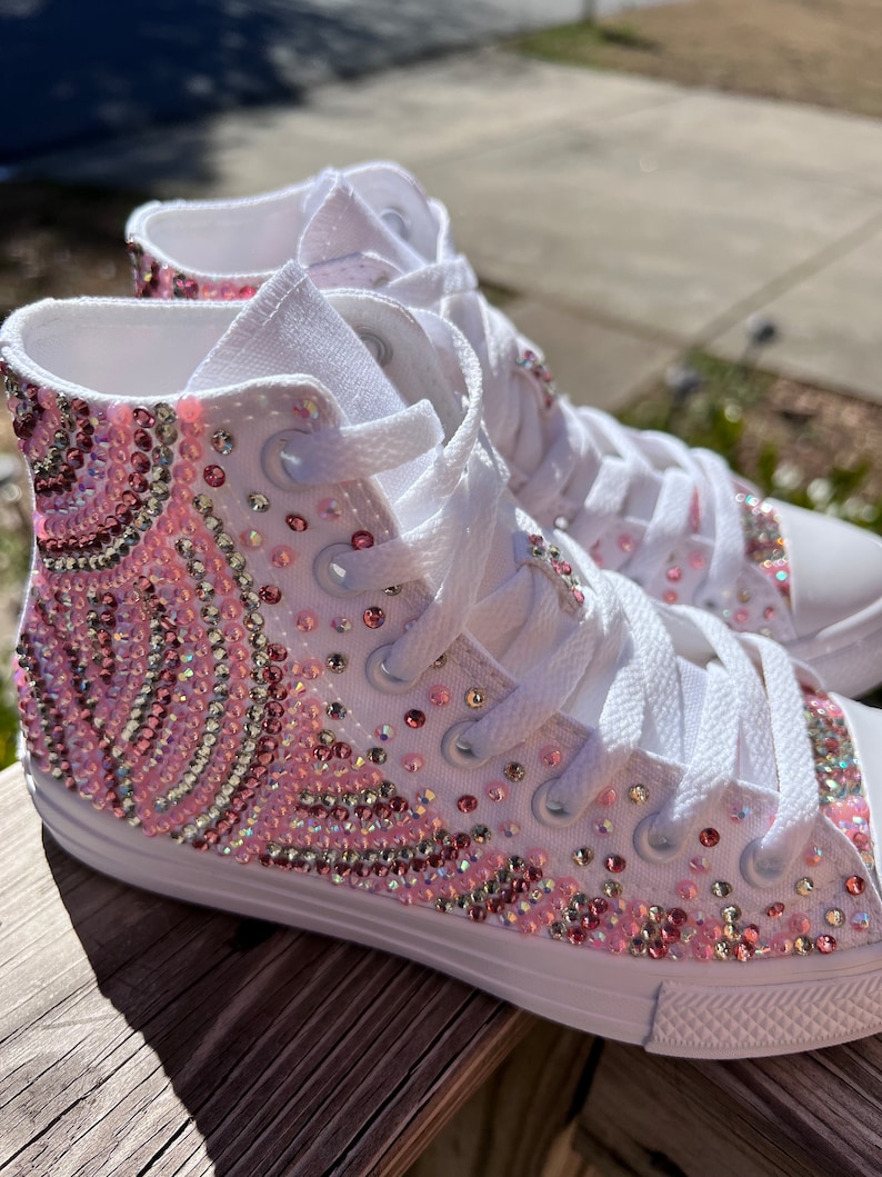 Custom Chucks Custom Converse for Wedding, Bridal Chucks, Converse High Top, Wedding ...