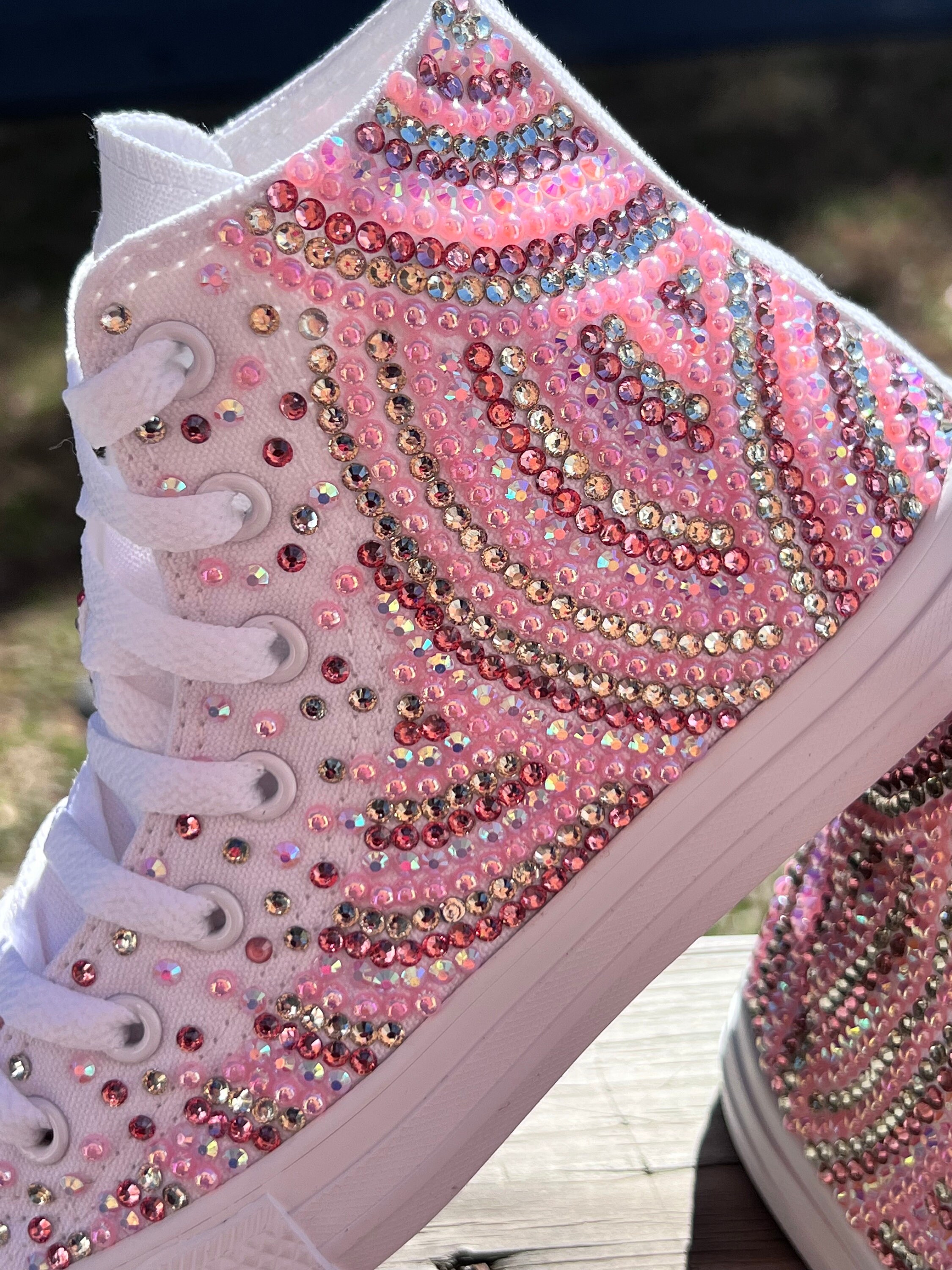 Custom Chucks Custom Converse for Wedding, Bridal Chucks, Converse High Top, Wedding ...