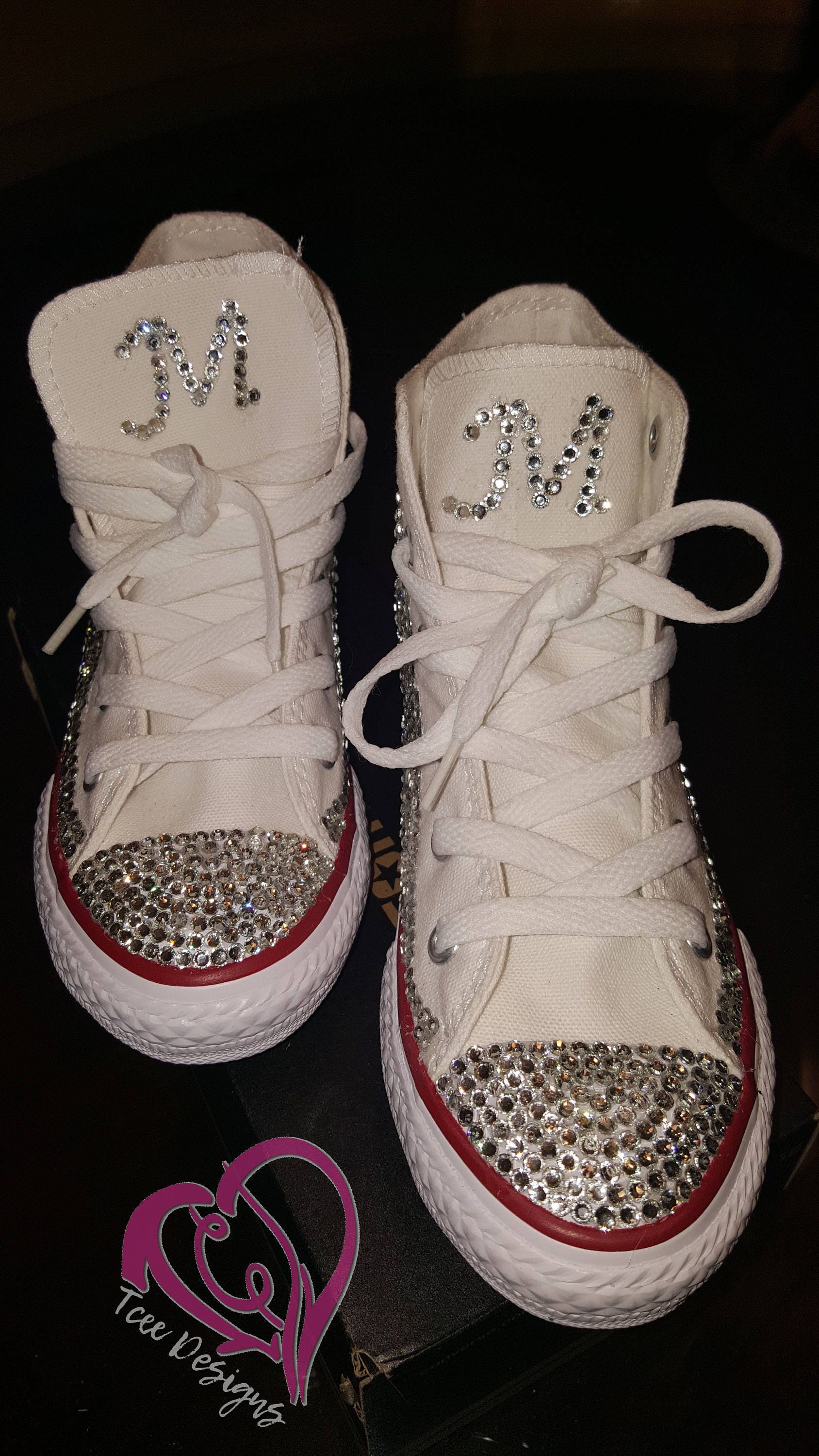 how to rhinestone converse shoes