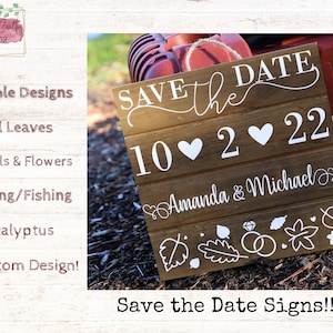 Save the Date Sign - Customized for Announcement Save the Date/Engagement/Wedding Photo Prop Sign, Special Date Sign, Elopement Sign