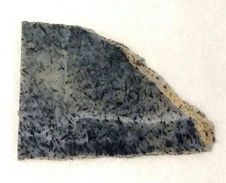 Baltimore Agate Slab Black Tourmaline in Quartz. Agate Rough Agate Slab Tourmalinated Quartz Slab