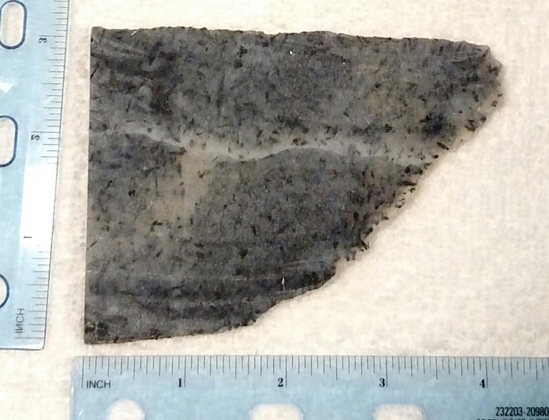 Baltimore Agate Slab Black Tourmaline in Quartz. Agate Rough Agate Slab Tourmalinated Quartz Slab