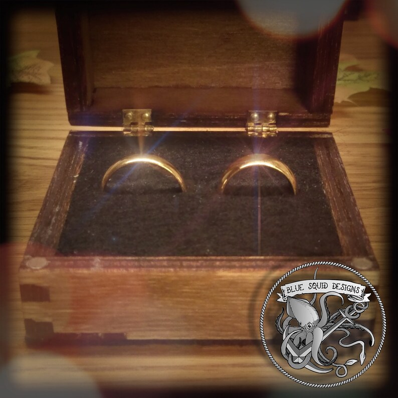 Handmade Wooden ring box Laser engraved with a custom design Ring box Fits one or two rings inside Wedding Ring box Engagement Ring box