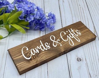 Wood Wedding Sign - Cards and Gifts Wedding Decorations Rustic Wedding Decor Farmhouse Wedding Party Decorations