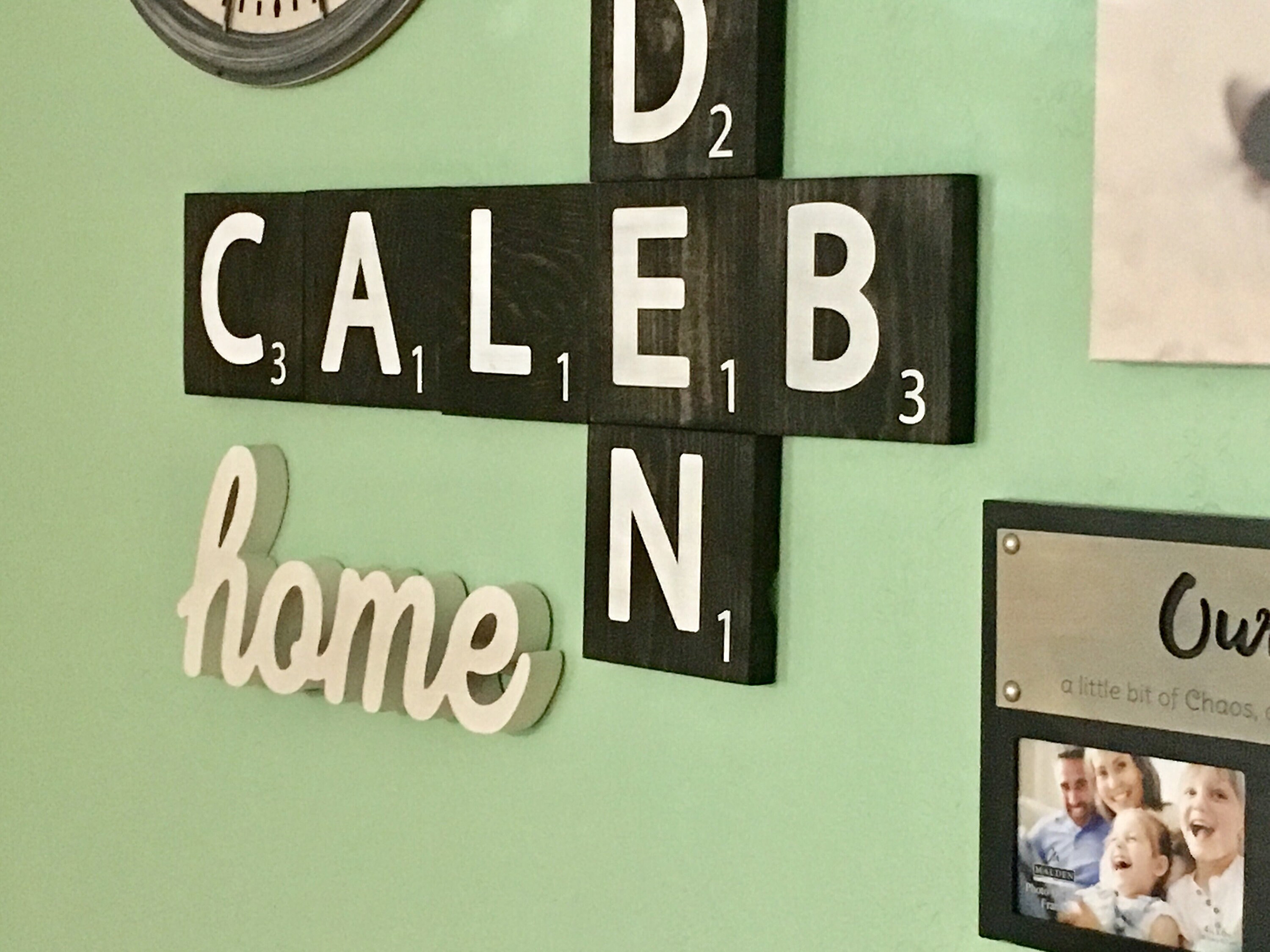 Scrabble Tiles 5.5 Black Scrabble Tile Wall Art Giant Etsy