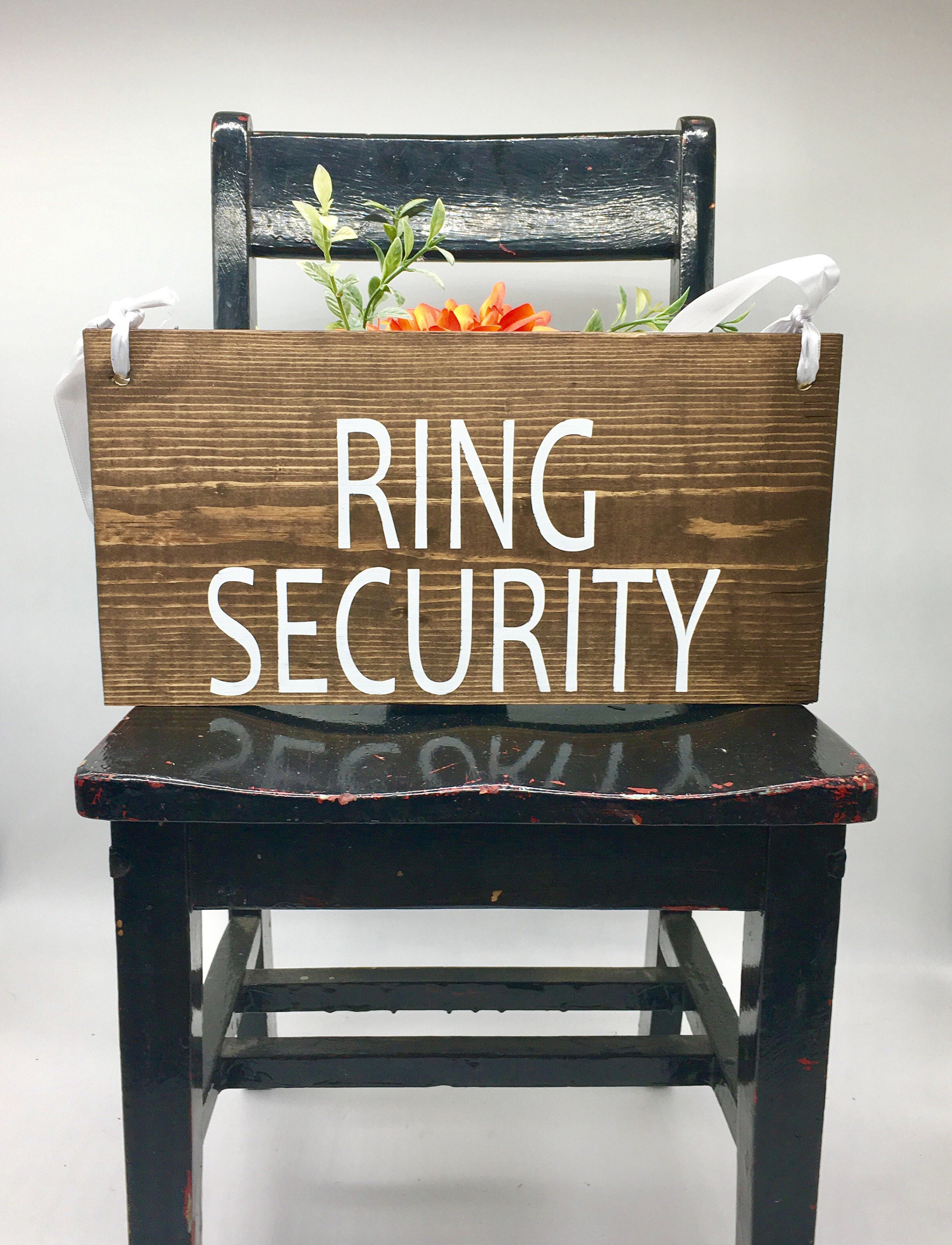 Ring Security Ring Bearer Sign Rustic Wedding Decor Flower | Etsy