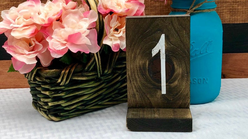 Wooden Table Numbers Wedding Table Numbers Rustic Wedding Decor Wood Table Number Wedding Signage Wood Numbers image 5