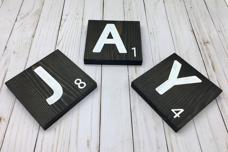 Scrabble Tiles Black Scrabble Tile Wall Art Giant Scrabble Etsy
