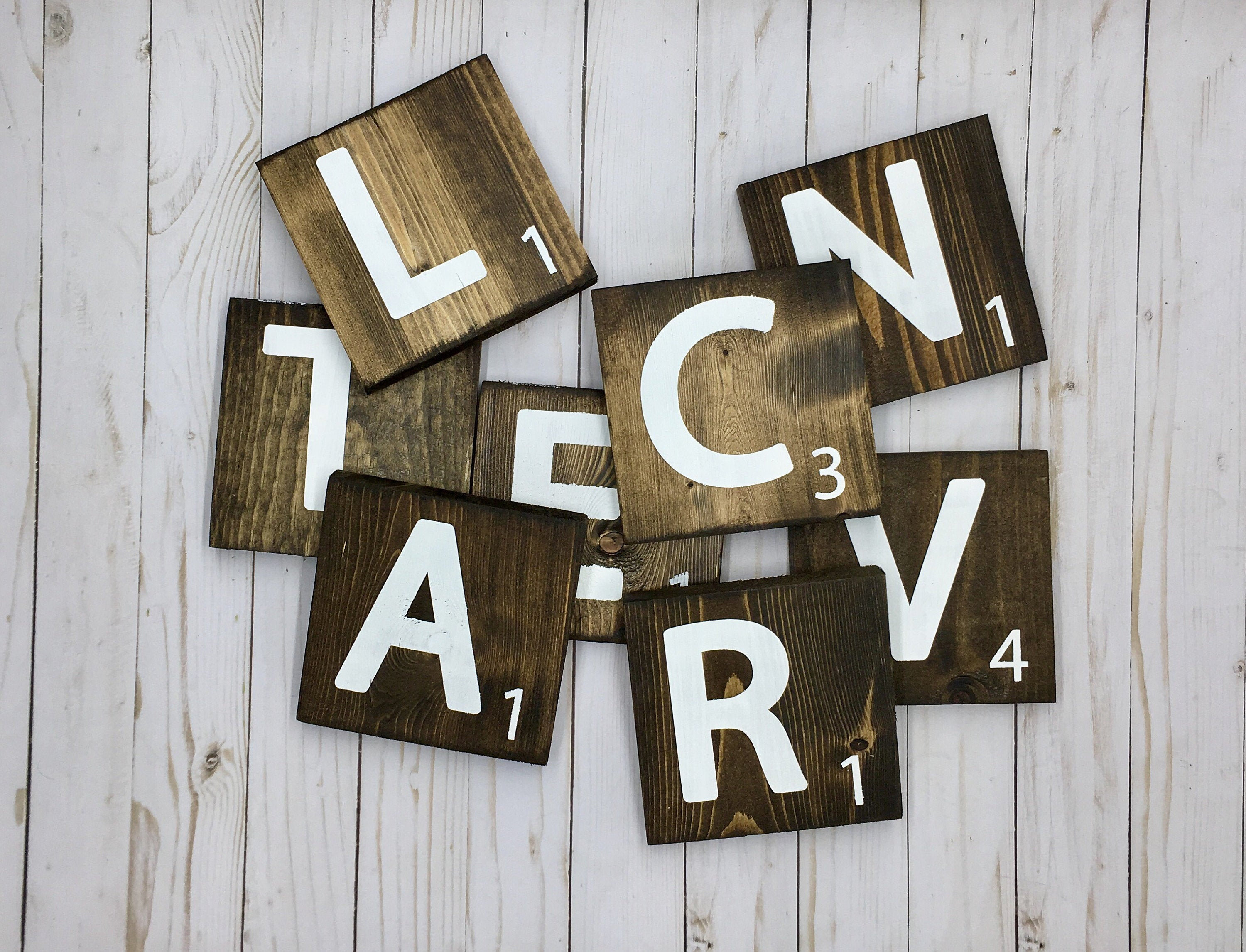 Large Scrabble Tile - 3.5 x 3.5 Inch Tiles - Large Wood Scrabble Letter -  Scrabble Tiles For Wall - Scrabble Home Decor