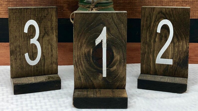 Wooden Table Numbers Wedding Table Numbers Rustic Wedding Decor Wood Table Number Wedding Signage Wood Numbers image 4