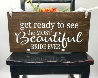 Ring Bearer Sign Rustic Wedding Decor Flower Girl Sign Wood Wedding Signage