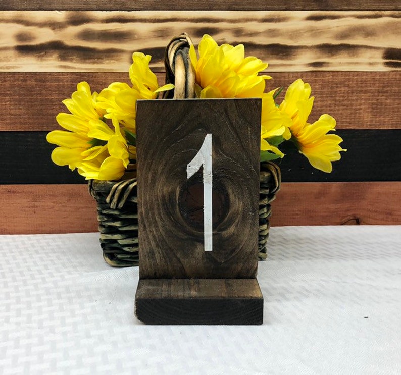 Wooden Table Numbers Wedding Table Numbers Rustic Wedding Decor Wood Table Number Wedding Signage Wood Numbers image 2