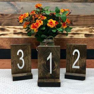 Wooden Table Numbers Wedding Table Numbers Rustic Wedding Decor Wood Table Number Wedding Signage Wood Numbers image 3