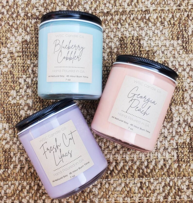 WSC & Co Soy Candle / Soy Candles / Wood Wick Candle / Etsy