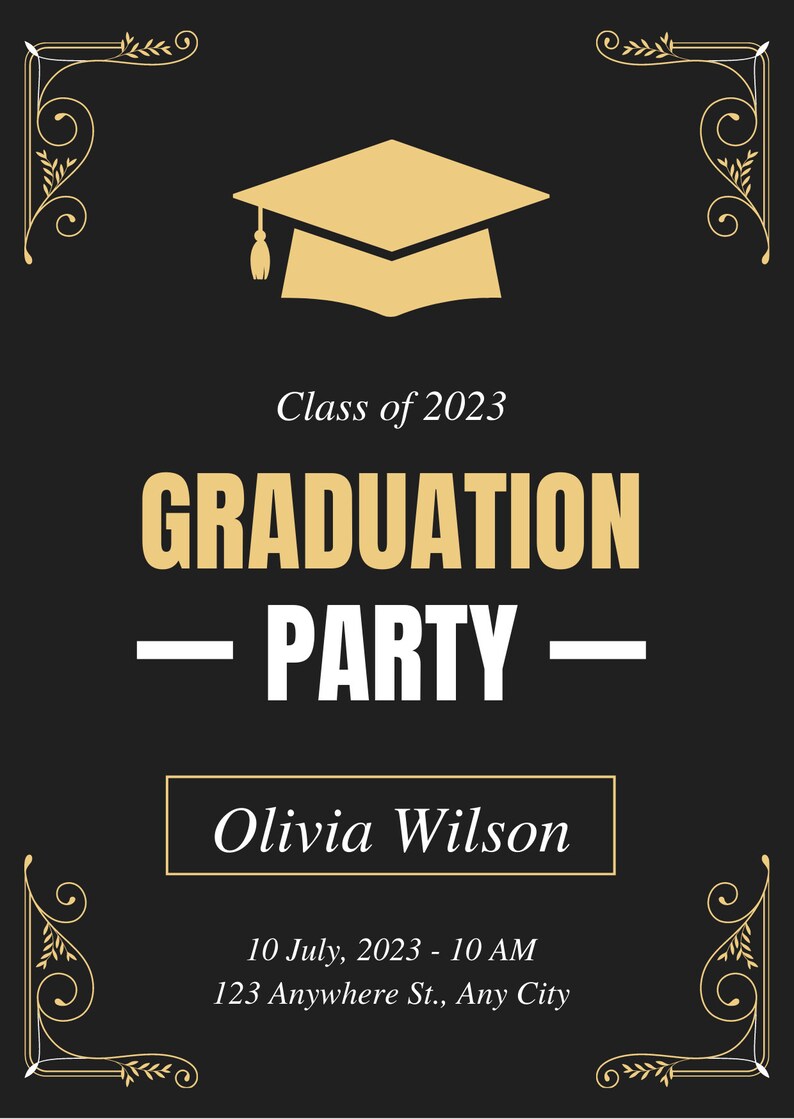 Graduation Invitation 2022 Graduation Invitation Graduation Etsy