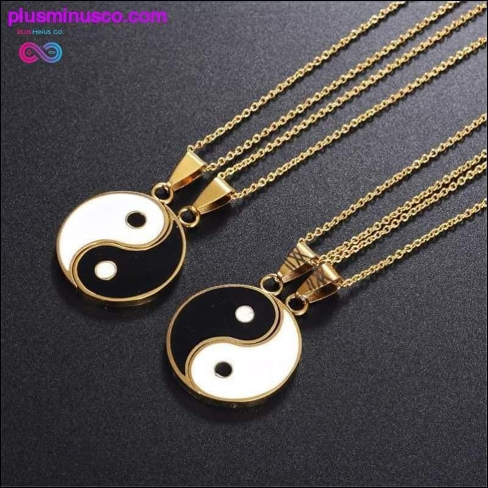 Collar con colgante Yin Yang de acero inoxidable de 2 piezas Etsy España