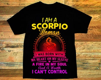 Dames-T-shirt Schorpioen: zodiac-verjaardagscadeau