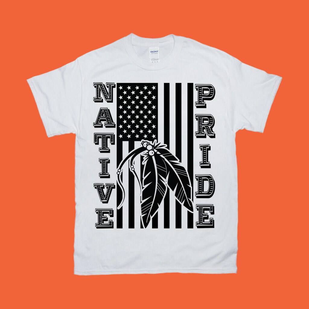 Native Blood Pride Tribal Feathers American Flag - Etsy