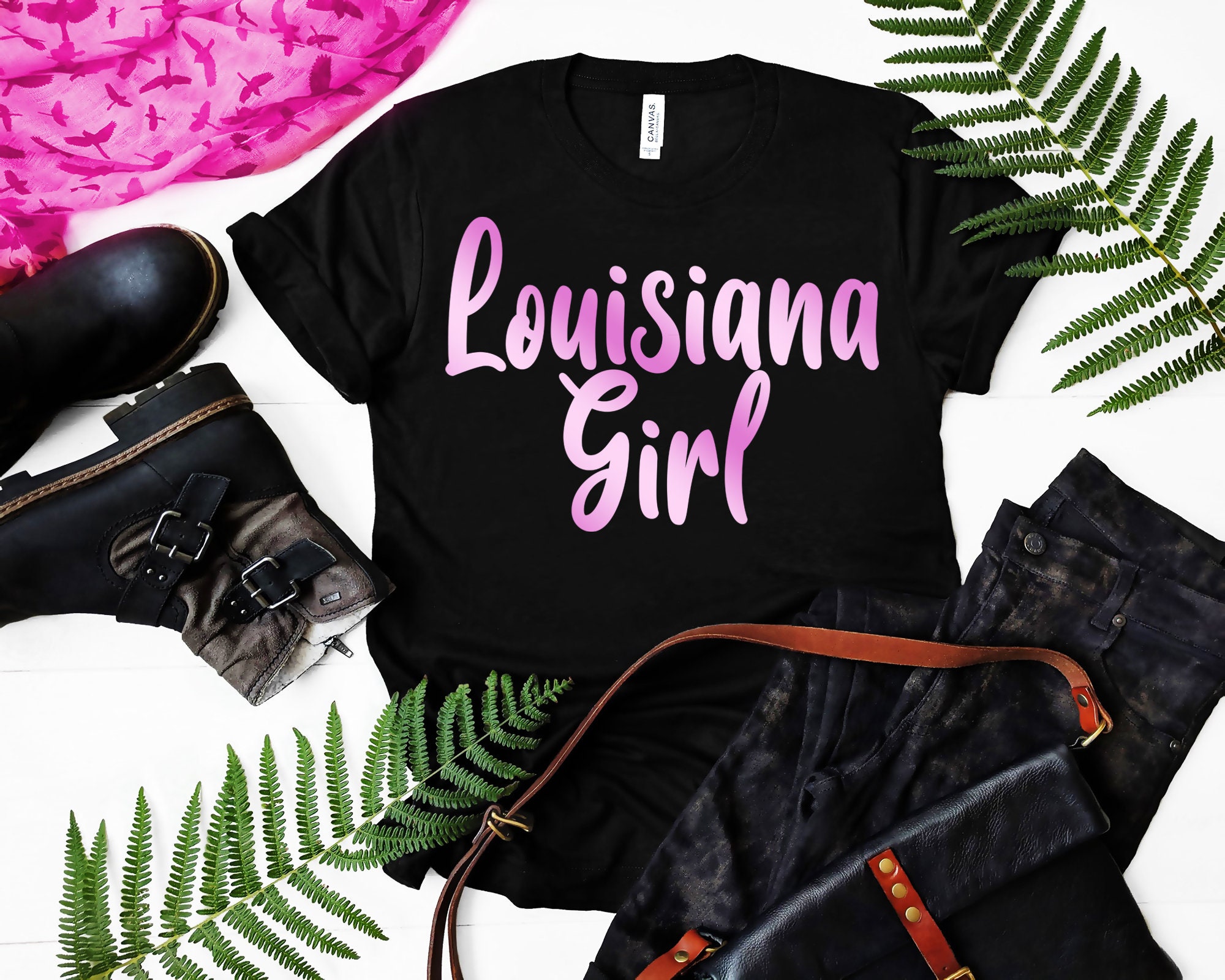  Louisiana Girl Tshirt I Love Louisiana State Home Tee