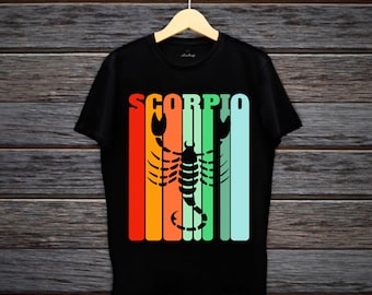 Koszulka retro ze Skorpionem, prezent zodiakalny dla kobiet