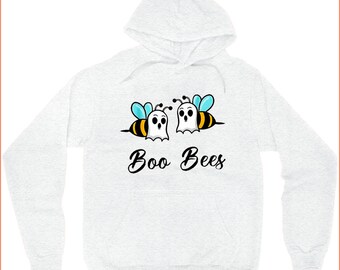 Boo Bee Hoodies (No-Zip/Pullover, Boo Bees Shirt, Boo Shirt, Ghost Shirt, Halloween Shirt, Halloween Costumes, Halloween Tees, Pumpkin Shirt