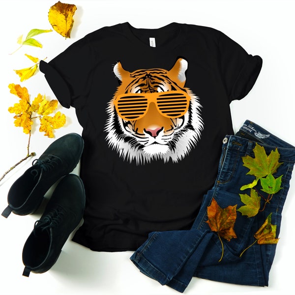 Boy Cool Tiger Striped Shirt || Lunar year of Tiger Animal Theme Party Men, Women And Kids Tee || Kids Birthday orange tiger costume kids