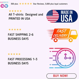 May include: A graphic with a red, white, and blue American flag and the text "MADE IN USA". Below the flag is a white truck with a yellow and orange gradient, with the text "FAST DELIVERY". Below the truck is a clock with a blue, pink, and red gradient, with a white arrow pointing to the right. The text "BUY NOW!" is at the bottom of the graphic.