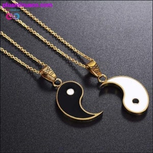 Yin Yang Necklace  for Couples or BFF at Plusminusco || bff necklace for 2, Yin Yang Necklace for couples, 2 Piece Stainless Steel