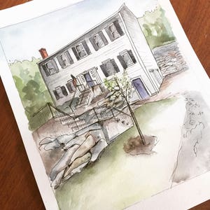 Benutzerdefinierte Haus Porträt | Hausrendering | 8x10 originale Malerei