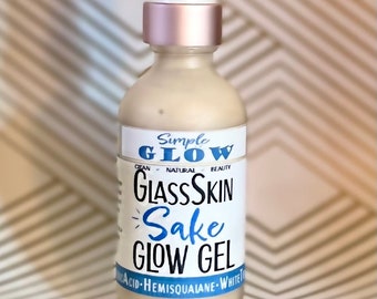 SakeB3 Glass Skin GlowGel • Oil-Absorbing, Balancing, Dewy-Finish | Anti-Aging, Protecting, Hydrating, Moisturizing | Natural Clean Skincare