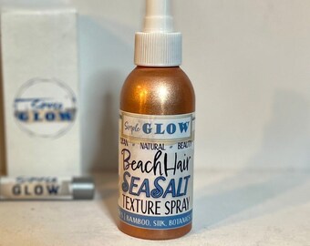 Beach Hair SEA SALT Texture Spray • Beachy Waves, Texture, Volume | Nutrients for Healthy Hair • Organic Natural ZeroWaste Clean Haircare