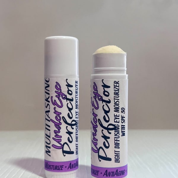 Multi-Tasking Under Eye Perfecter | Airbrush Finish Eye Moisturizer | Tinted Blur for Dark Circles, Wrinkles | Zero-Waste Organic Natural