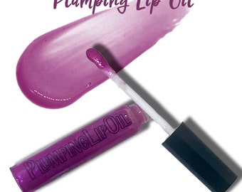 ACAI Premium Plumping Lip Oil • Vitamin C, HyA, CoQ10 | Sweet Berry All-Natural High-Gloss Lip Plump & Moisturizer | Organic Clean Makeup