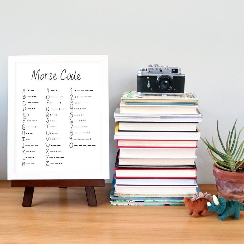 Morse Code Print Morse Code Poster Morse Code Art Morse Code Wall Art Educational Posters Educational Prints Educational Wall Art for Kids image 4