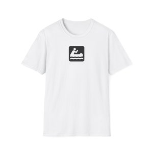 Camiseta pictográfica de piragüismo, camisas con iconos del mapa del parque nacional, camiseta de canoa, camisa de remo